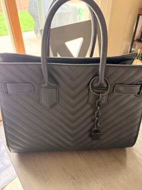 Aldo Quilted Chevron Tote - Black